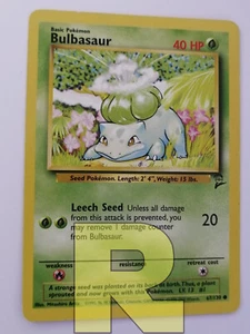 Bulbasaur ® Set Base 2 67/130 ® Comune ® Pokemon ® Inglese ® Good+ - Picture 1 of 2