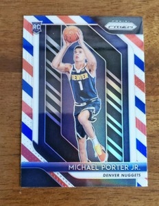 MICHAEL PORTER JR 2018-19 PANINI PRIZM RC RED WHITE BLUE SP FOIL #32 DEN NUGGETS