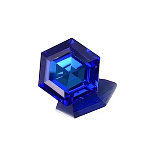 Blue Sapphire Gemstone Hexagon Cut Shape Gemstone For Jewelry Making - Picture 1 of 2