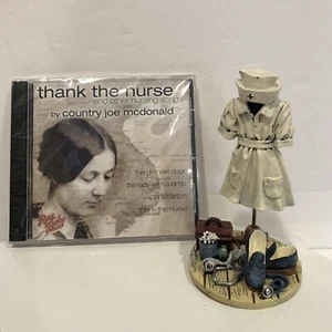 Country Joe McDonald Thank the Nurse CD And Uniform Figurine 1940s Style Resin - Picture 1 of 12