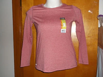 NUEVA CAMISETA DE RENDIMIENTO DE MUJER DANSKIN CUELLO REDONDO EN BREZO ROJO BRILLANTE Foto 1 de 3