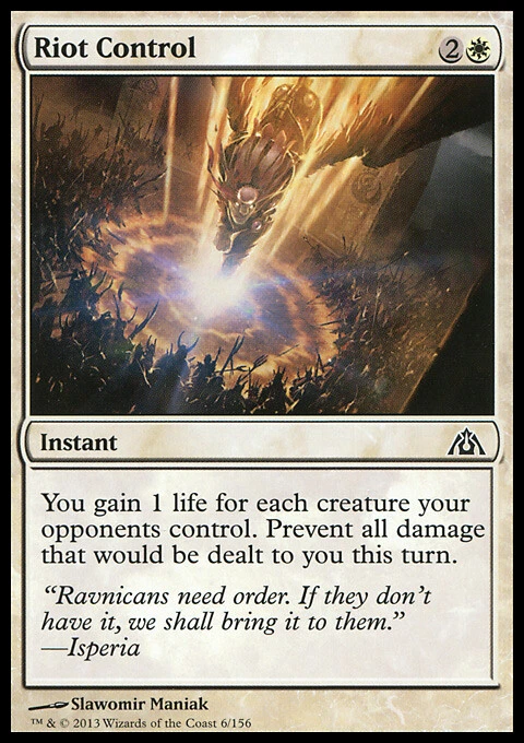 MTG Magic the Gathering Riot Control (6/172) Dragon's Maze LP - Image 1 of 1