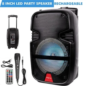 Altoparlante Bluetooth ricaricabile portatile 8 in 1.000 W woofer LED USB AUX microfono - Foto 1 di 12