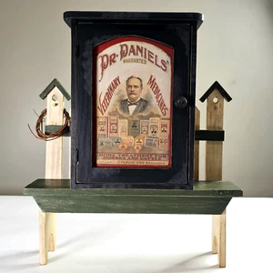 Dr. Daniel’s Veterinary Cabinet On Birdhouse Shelf Reproduction Countertop Décor - Picture 1 of 4