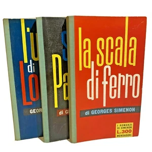 lotto 3 romanzi prima edizione mondadori georges simenon serie maigret anni 60 - Foto 1 di 12