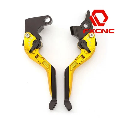 Palanca de hornear embrague extensible plegable 3D para Suzuki GSR750/GSX-S750 2011-2018 dorado Foto 1 de 4
