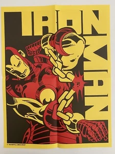 Iron Man Poster 1980s Comic Store Promo 1983 Folded - Picture 1 of 4