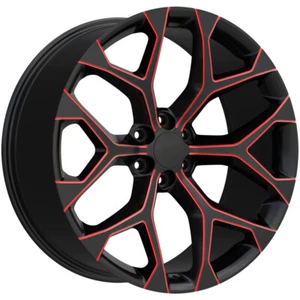 26x10 +24 Performance Replicas PR177 6x5.5 Glos Black Red Mill Wheels (Set of 4) - Picture 1 of 3
