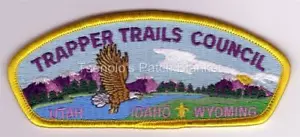 Trapper Trails Council S-6b csp giallo bdr viola lettere ottime condizioni SPEDIZIONE GRATUITA - Foto 1 di 1