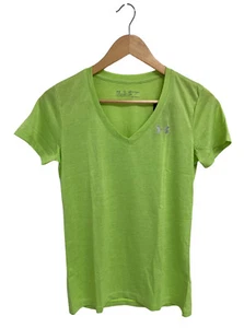 Under Armour Women's Short Sleeve Bright Green V-Neck Loose Active Tee Size XS - Picture 1 of 9