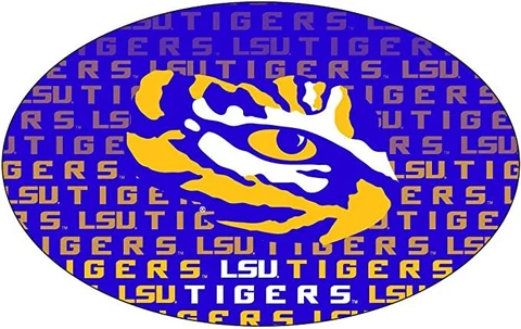 NCAA LSU Tigers Oval Magnet 4" x 6" Cover