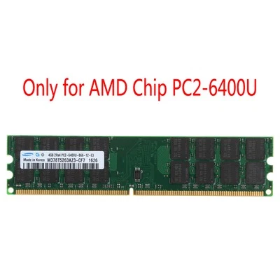 NEW 4GB DDR2 PC2-6400U 800MHz 240PIN DIMM Desktop memory for AMD CPU PC2 RAM - Image 1 of 4