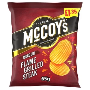 McCoy's Flame Grilled Steak Crisps – 20 Large Sharing Bags – Bold Flavour Snacks - Picture 1 of 2