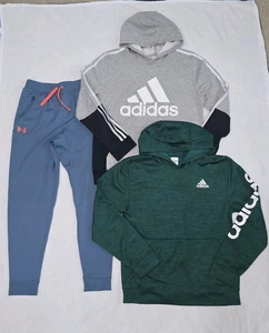 Boy's Adidas Hoodie Sweatshirts & Under Armour Jogger Pants Size XL Youth 18-20 - Picture 1 of 4