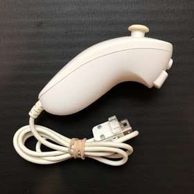 Nintendo Wii White Nunchuck Controller OEM RVL-004 Nunchuk TESTED WORKING