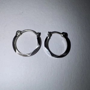 835 Silber Creolen / Ohrringe / Echtsilber / Ca. 0,8g - Gebrauchter Schmuck - Bild 1 von 5