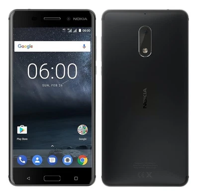 Nokia 6 TA-1021 Schwarz 3GB/32GB 13,9cm (5,5Zoll) Octa-Core Android Smartphone - Bild 1 von 4