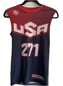 U.S. National Team USA Football Compression Shirt Men’s Sz S Blue Red White - Picture 1 of 7