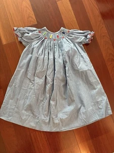 Amanda Remembered 4T 4 Smocked Bishop Dress Pencils Back to School - Picture 1 of 7