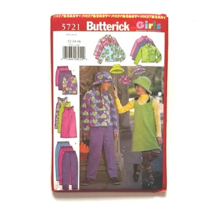 Butterick Sewing Pattern 5721 Girls Teens 12-16 Fall Jacket Skirt Pants Uncut - Picture 1 of 3