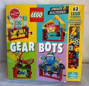 LEGO Gear Bots Klutz STEM Building Kit Book Set 62 Pcs 2020 Create 8 Machines - Picture 1 of 5