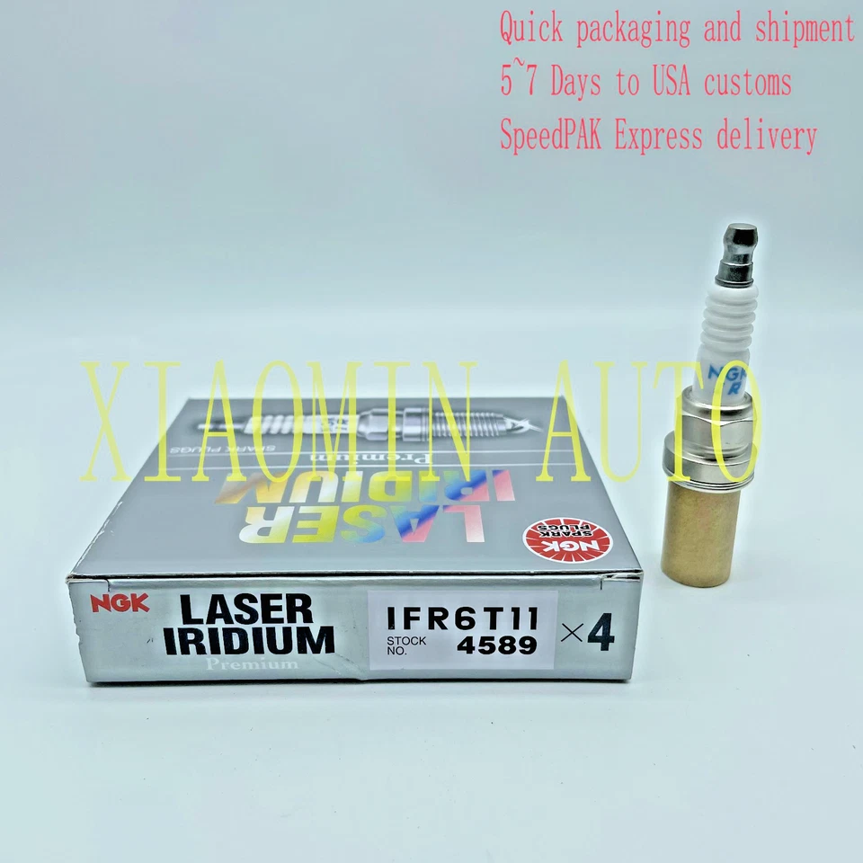 Velas de ignição 4 peças NGK 4589 laser irídio para 1992-2011 Toyota Camry 2.2L 2AZFXE - Imagem 1 de 2