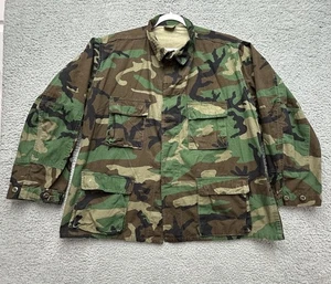 De Colección Ejército EE. UU. Camuflaje Chaqueta Camisa XL Abrigo Combate Algodón Regular Hecho en EE. UU. - Imagen 1 de 12