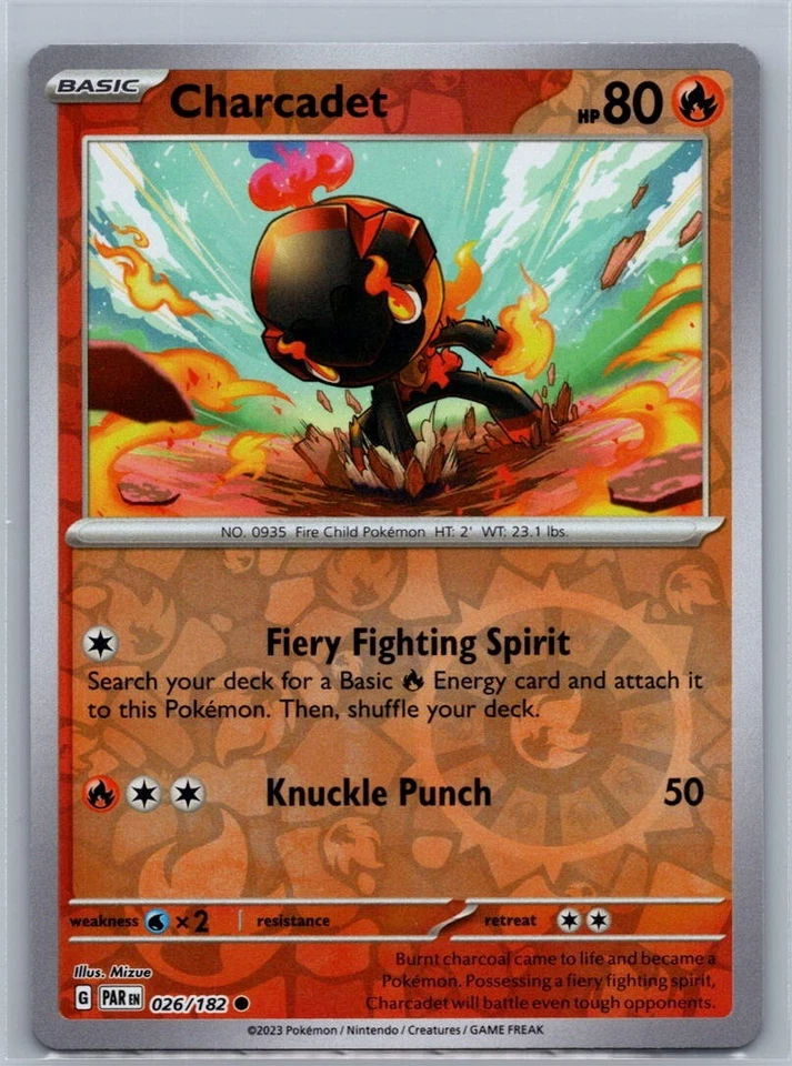 Charcadet - 026/182 Reverse Holo SV04: Paradox Rift NM Common - Image 1 of 1