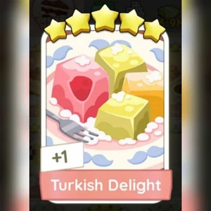 1 x Turkish Delight ⭐️⭐️⭐️⭐️⭐️ - Set 13- Bon Appetit Album Mono_po_ly_go Sticker - Bild 1 von 1