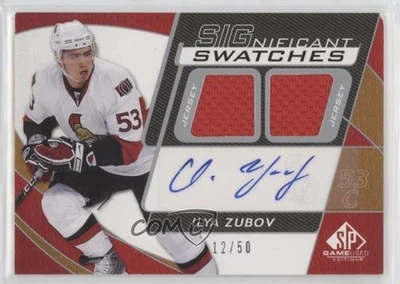 2008-09 SP Game Used Edition SIGnificant Swatches /50 Ilya Zubov Rookie Auto RC - Image 1 of 2