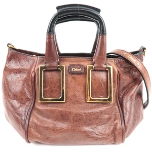 Authentic Chloe Ethel 2Way Shoulder Bag Leather Brown F/S - Picture 1 of 18