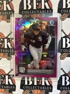 2022 Bowman Chrome Gavin Sheets Pink Fuchsia Refractor /299 Rookie RC #50 - Bild 1 von 2