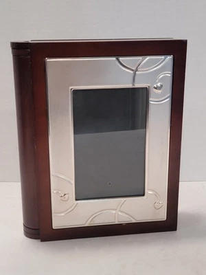 Amore Shelf Photo Storage Case Holds 120 4" x 6" Photos Wood & Metal - Image 1 of 4