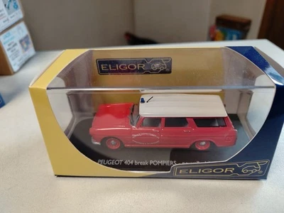 PEUGEOT 404 BREAK SAPEURS POMPIERS 1/43 ELIGOR - Photo 1/4