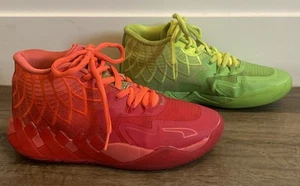 PUMA Rick and Morty 6.5 Green Carmelo Melos Shoes Basketball preowned - Picture 1 of 17