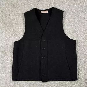 Vintage Filson Vest Mens 42 Gray Mackinaw 100% Virgin Wool USA Made Style 20 - Picture 1 of 8