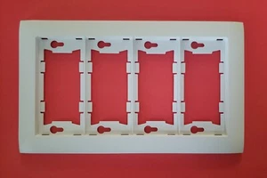 TayMac A4000W, Allure 4 Gang Rocker / GFI Wall Plate, White - Picture 1 of 5