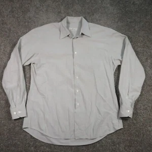 Ermenegildo Zegna Dress Shirt Mens Large 16 41 Gray Long Sleeve Breathable Italy - Picture 1 of 10