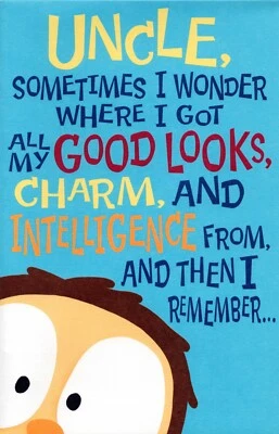 Divertida tarjeta emergente FELIZ CUMPLEAÑOS PARA TÍO, Good Looks de American Greetings +✉ Foto 1 de 4