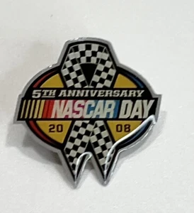 5th Anniversary NASCAR DAY 2008 Colorful Pin Lapel Cap Jacket Hat Pin - Picture 1 of 2