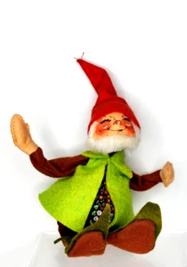 Annalee Mobilitee Elf Gnome Doll 9" Christmas Figure USA Wired Vtg 1979 - Picture 1 of 2