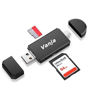 Vanja SD/Micro SD Card Reader, USB Type C Micro USB OTG Adapter and USB 2.0