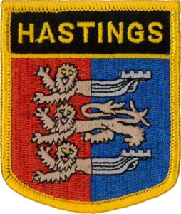 Hastings (City of) Shield Embroidered Patch 7cm x 6cm - Picture 1 of 1