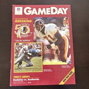 Vintage-Game Day Program-Redskins vs Seahawks Sept.28, 1986 RFK Stadium VG - Picture 1 of 8
