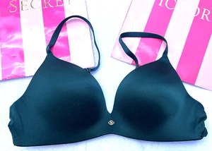 Victoria's Secret Very Sexy So Obsessed Wireless Push-Up Bra Emerald Green 36B - Picture 1 of 4