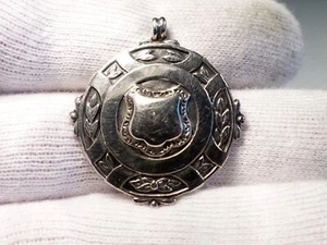 ANTIQUE SILVER POCKET WATCH FOB -0.925 PENDANT - BIRMINGHAM 1948 - Picture 1 of 5
