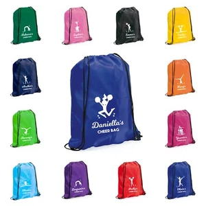 Cheerleading Bag Personalised Kid's Drawstring Rucksack Nylon Cheer Shoes Kit - Picture 1 of 45