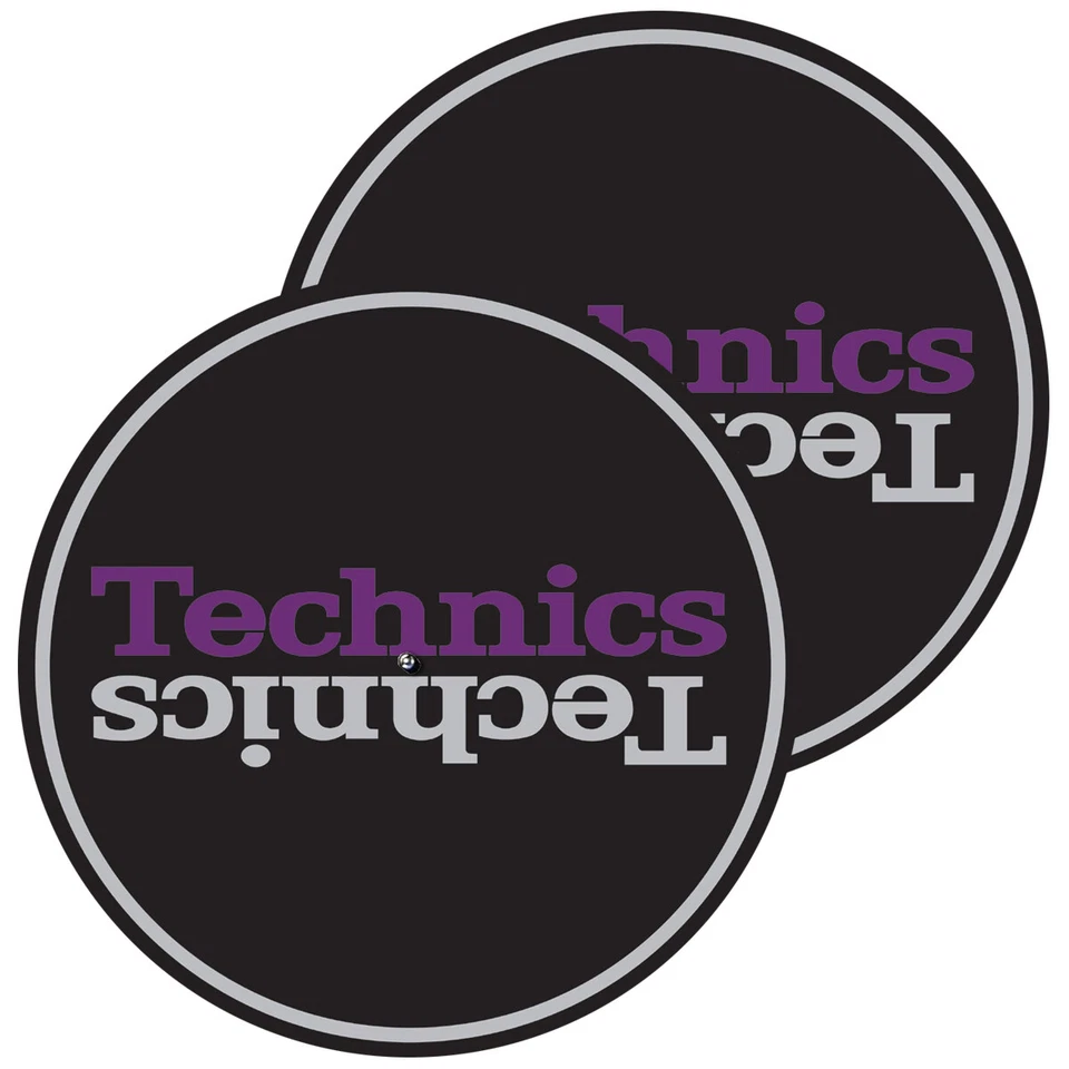 Magma 60658 - Technics Duplex 3: Silver & Purple Mirror Slipmats  (Pair) (Black) - Image 1 of 1