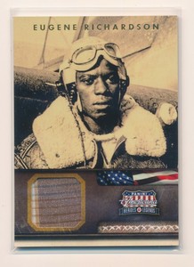 EUGENE RICHARDSON 2012 AMERICANA HEROES LEGENDS MATERIAL #/499 TUSKEGEE AIRMAN