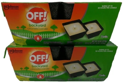 Lot of 2 - OFF! Backyard Citronella Candle Ambiance Enhancing Centerpiece 2pk - Image 1 of 3